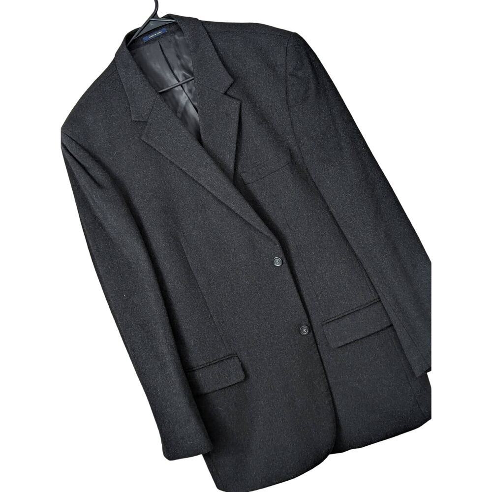 CLUB ROOM! MACY'S! SILK, CASHMERE, WOOL BLEND GRAY-BLACK JACKET! SZ 48L